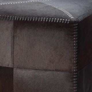 Espresso Hide Ottoman (Large)