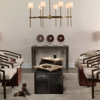 Espresso Hide Ottoman (Large)