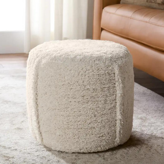 Elysium Cylinder Pouf (White)