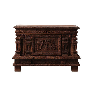 18th Century French Carved Wooden Monastery Chest