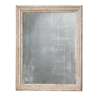 1900s French Oversized Patinaed Mirror