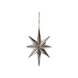 9.75" Distressed Mirrored Star Ornament