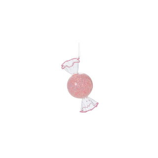 Pink Glass Candy Ornament