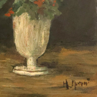 20th Century French Red Bouquet Painting