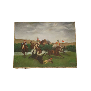 19th Century French Horse Race Painting