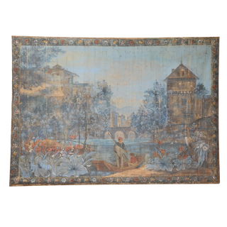 18th Century French Oversized Landscape Painting