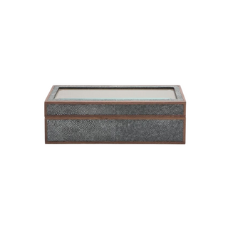 Elmbridge Cool Gray 5 Watch Box Faux Shagreen