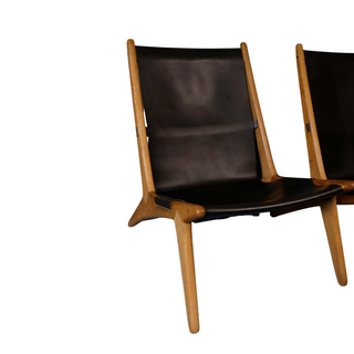 Mid Century Modern Leather Chair (Set of 2)