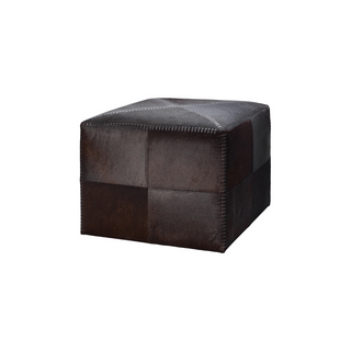 Espresso Hide Ottoman (Large)