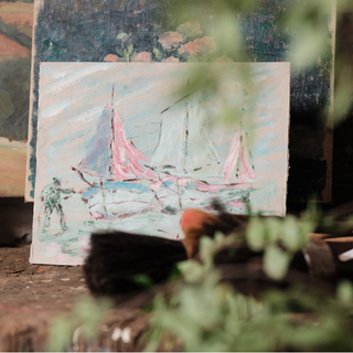 20th Century French Set Sail Painting
