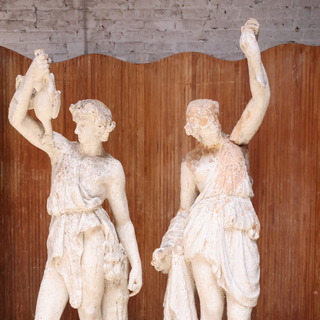 19th Century Apollo and Artemis Sculptures (Set of 2)

