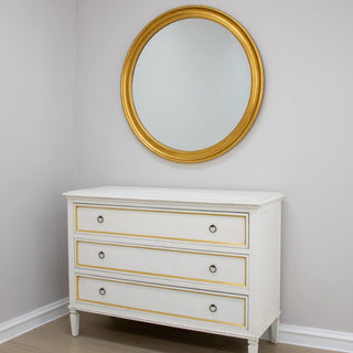 Gold Framed Round Mirror
