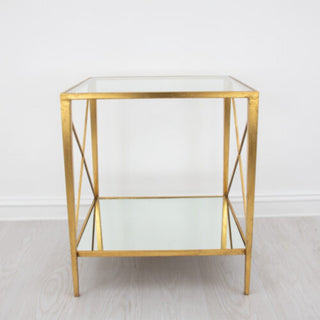Gold Square Side Table
