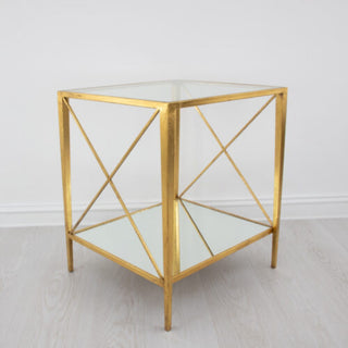 Gold Square Side Table
