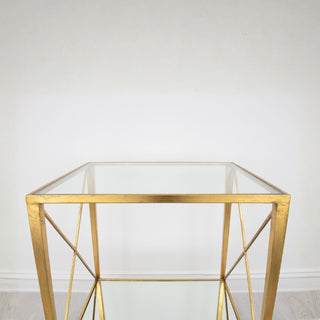 Gold Square Side Table
