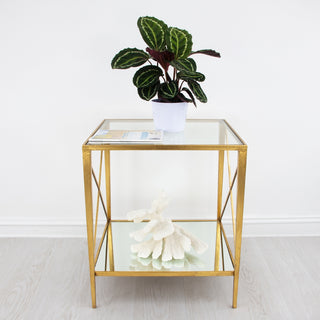 Gold Square Side Table
