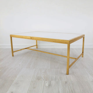 Gold Rectangular Coffee Table
