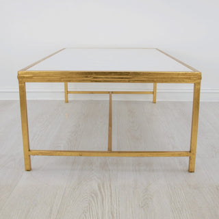 Gold Rectangular Coffee Table

