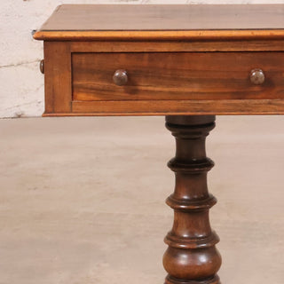 19th Century Walnut English Tea Table with Drawer
