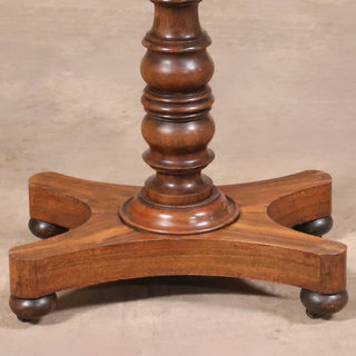19th Century Walnut English Tea Table with Drawer
