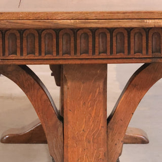 19th Century English Oak Extension Drawing Table
