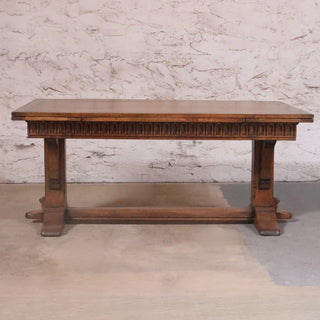 19th Century English Oak Extension Drawing Table
