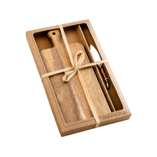 Acacia Cheeseboard with Knife Set
