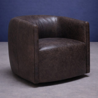 Aline Leather Swivel Chair
