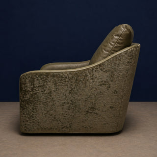 Barrie Leather Swivel Chair by CR Laine
