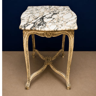 20th Century French Louis XV Style Table with Marble Top
