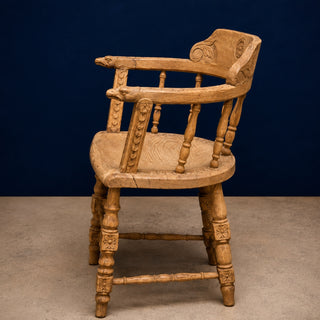 19th Century Victorian English Oak Smoker Chair (Set of 2)
