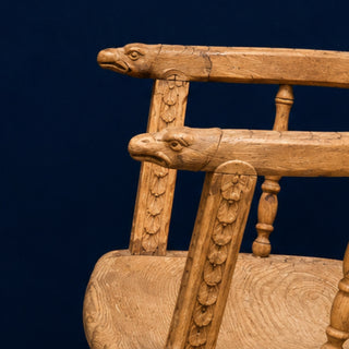 19th Century Victorian English Oak Smoker Chair (Set of 2)
