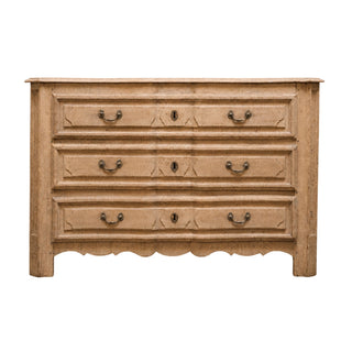 19th Century French Oak Bleached Chest of Drawers
