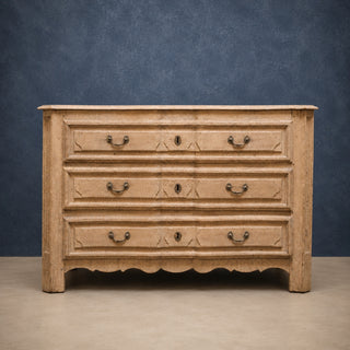 19th Century French Oak Bleached Chest of Drawers
