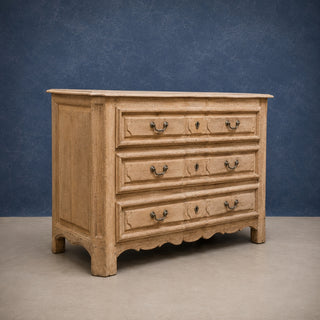 19th Century French Oak Bleached Chest of Drawers
