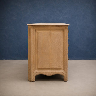 19th Century French Oak Bleached Chest of Drawers
