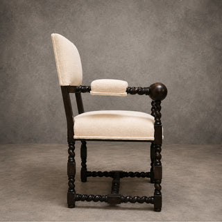 19th Century French Louis XIII Oak Arm Chair

