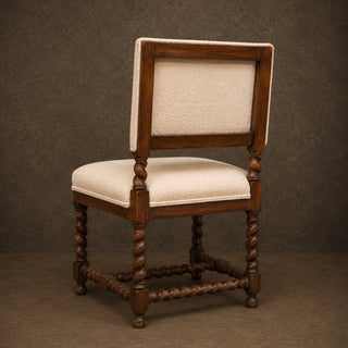19th Century French Walnut Louis XIII Throne Style Chair
