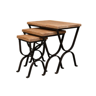 21st Century Wrought Iron Nesting Tables (Set of 3)
