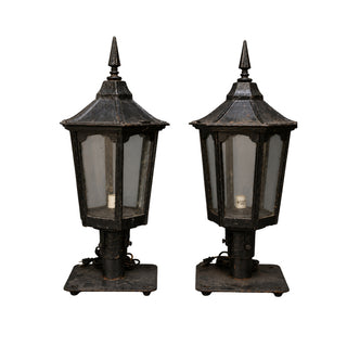 20th Century English Iron Lanterns (Set of 2)
