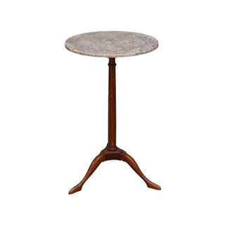19th Century English Mahogany Base and Marble Top Tripod Table
