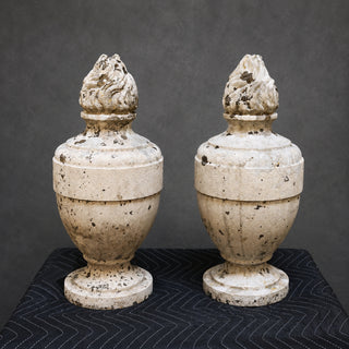 19th Century Belgian Blue Stone Sculpture (Set of 2)
