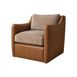 Sutton Leather Swivel Chair by Lee Industries
