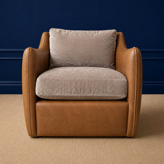 Sutton Leather Swivel Chair by Lee Industries
