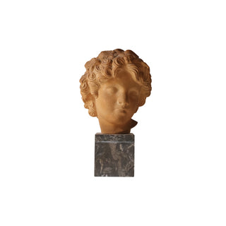 Early 19th Century French Terracotta Bust with Marble Base
