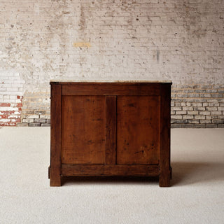 Late 19th Century French Walnut Buffet with Marble Top
