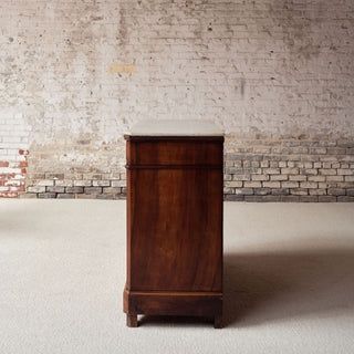 Late 19th Century French Walnut Buffet with Marble Top
