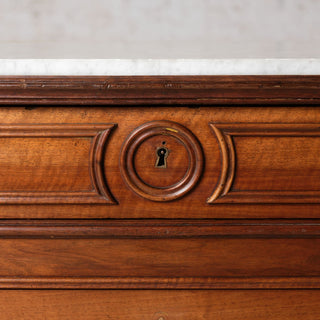Late 19th Century French Walnut Buffet with Marble Top
