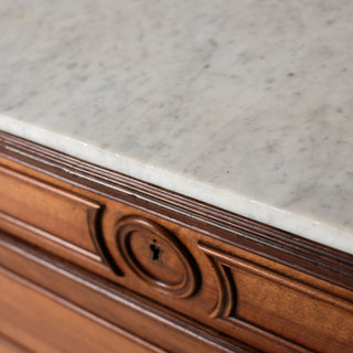 Late 19th Century French Walnut Buffet with Marble Top
