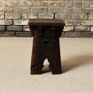 19th Century French Oak Neo Gothic Stool

